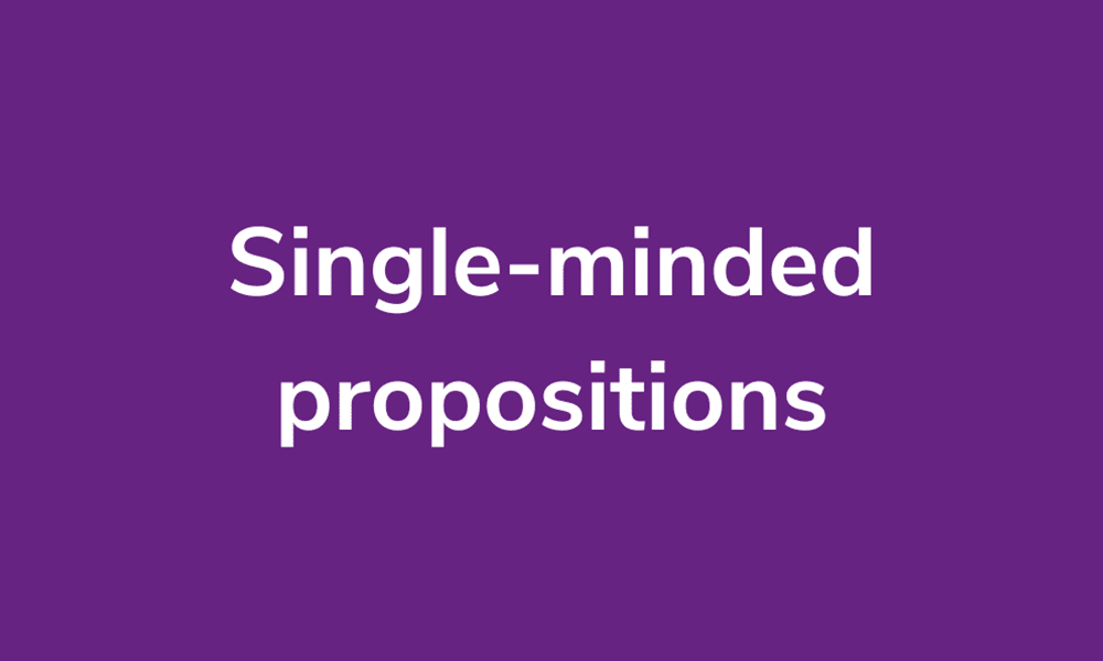 Single Minded Propositions
